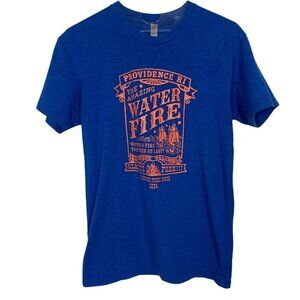 Providence Water Fire T Shirt Small Blue Rhode Island Event Double Sided